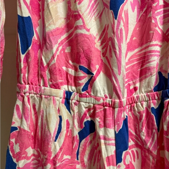 Lilly Pulitzer Pink and Blue Floral Jumpsuit - Size XXS - Picture 2 of 5
